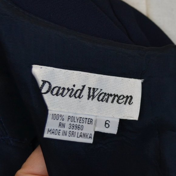 David Warren Office siren Dress SIZE 6 navy blue - Picture 6 of 10